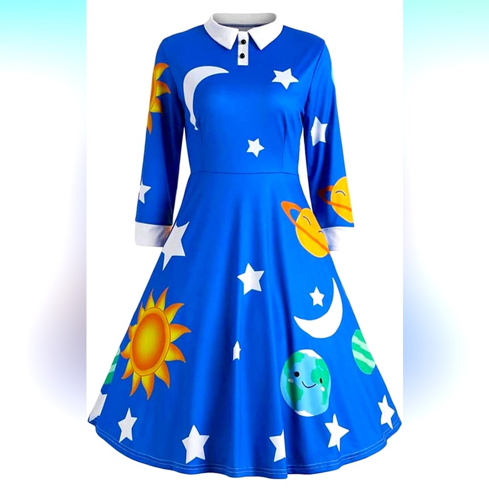 Mrs. Frizzle/Space dress XXL. Perfect for Halloween costume or teacher!